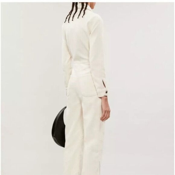 Reformation Aaron corduroy jumpsuit in bone Size 12 - Picture 7 of 16